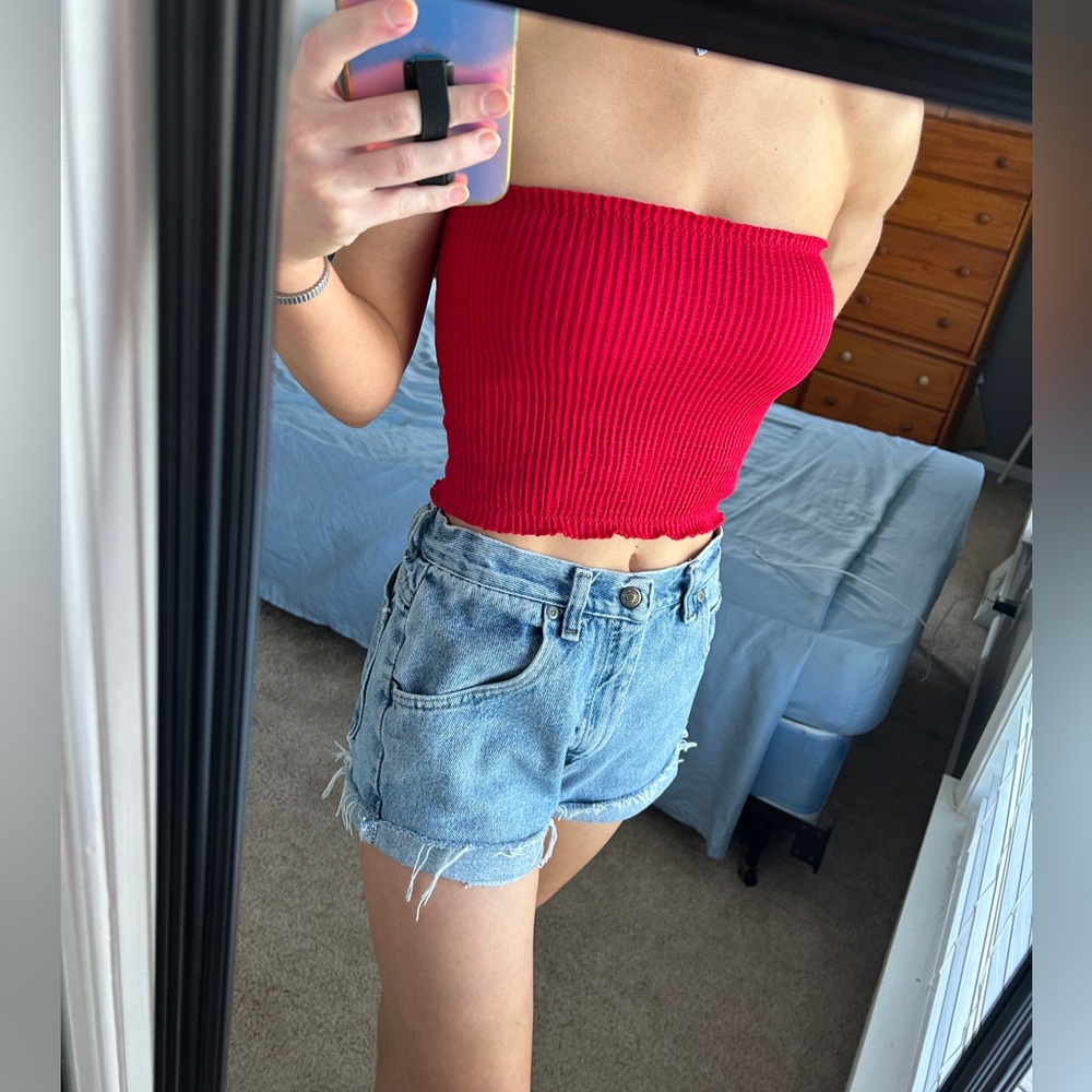 Red tube top - size small / medium